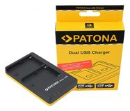 PATONA Dual Quick-Charger f.Sony NP-FM500H FM500H incl. USB-C cable, PATONA