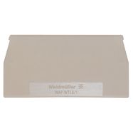 End plate (terminals), 65 mm x 1.5 mm, dark beige Weidmuller