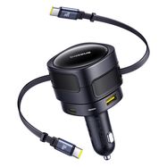 Baseus Enjoyment Max 90W Car Charger 2 x USB-C + USB-A + USB-C Cable - Black, Baseus