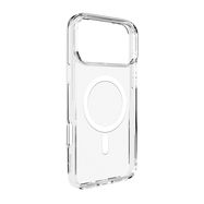 Puro Lite Mag TPU+PC Case Compatible with MagSafe for iPhone 17 Pro - Transparent with White Ring, Puro