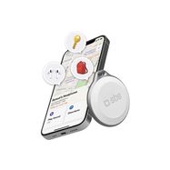 SBS Track My Circle Waterproof IP65 Locator Compatible with Apple Find My - White, SBS