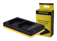 PATONA Dual Quick-Charger f.Canon NB-6L, NB6L incl. Micro-USB cabel, PATONA