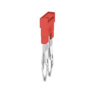 Cross-connector (terminal), Plugged, Number of poles: 2, Pitch in mm: 3.50, Insulated: Yes, 17.5 A, red Weidmuller