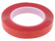 Tape: fixing; W: 19mm; L: 5m; Thk: 1mm; double-sided; acrylic; 3M-4910 AFTC