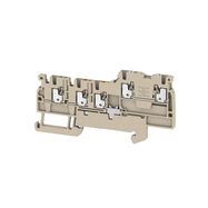 Initiator/actuator terminal, PUSH IN, 1.5 mm², 250 V, 13.5 A, Number of connections: 5, dark beige Weidmuller