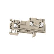 Initiator/actuator terminal, PUSH IN, 1.5 mm², 250 V, 13.5 A, Number of connections: 3, dark beige Weidmuller