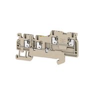 Initiator/actuator terminal, PUSH IN, 1.5 mm², 250 V, 13.5 A, Number of connections: 4, dark beige Weidmuller