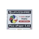 E-Paper E-Ink 5,65'' 600×448px SPI - display module for Raspberry Pi Pico - ACeP - 7 color - Waveshare 20299