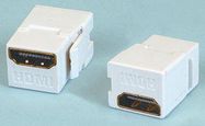 HDMI COUPLER, RCPT-RCPT, WHITE