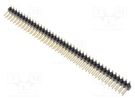 Pin header; pin strips; male; PIN: 80; vertical; 2mm; SMT; 2x40 ADAM TECH