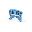 Terminal, spring push in, blue, 6mm, 2 positions, DIN rail mounted ENTRELEC