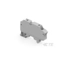 Terminal, spring push in, grey, 10mm, 2 positions, DIN rail mounted ENTRELEC