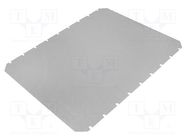 Mounting plate; steel; W: 400mm; L: 500mm; Thk: 1.5mm; Plating: zinc FIBOX