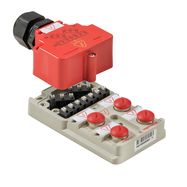 Sensor-actuator passive distributor (without cable), complete module, Hood version, Number of contact sockets: 4, Number of poles: 4, M12 Weidmuller