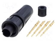 Connector: circular; plug; male; 5A; 125V; PIN: 4; EN2; soldering SWITCHCRAFT