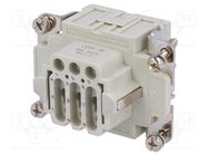 Connector: HDC; female; CDS; PIN: 9; 9+PE; size 44.27; 10A; 400V ILME