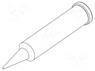 Tip; conical; 0.4mm; for  soldering iron,for soldering station ERSA