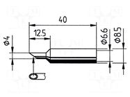 Tip; hoof,special; 4mm ERSA