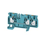 Feed-through terminal block, PUSH IN, 4 mm², 800 V, 32 A, Number of connections: 3 Weidmuller