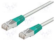 Patch cord; S/FTP; 6; stranded; Cu; LSZH; grey; 1m; halogen free Goobay