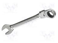 Wrench; combination spanner,with ratchet,with joint; 10mm BAHCO