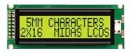 DISPLAY, ALPHANUMERIC, 16X2, NOBACKLIGHT