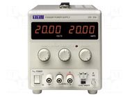 Power supply: laboratory; switching,single-channel; 0÷20VDC AIM-TTI