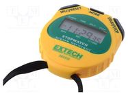 Meter: stop watch; LCD; Features: calendar,waterproof enclosure EXTECH