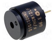 Sound transducer: electromagnetic signaller; 16mm; 12VDC 