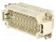 Connector: HDC; male; CDS; PIN: 27; 10A; 400V; 27+PE; size 77.27 ILME