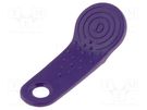 Pellet memory holder in a keychain; violet 
