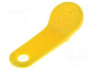 Pellet memory holder in a keychain; yellow DREXIA