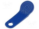 Pellet memory holder in a keychain; blue 