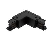 Connector L for 3 phase trak LUMICANTO left black with feeding PRIME