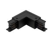 Connector L for 3 phase trak LUMICANTO right black with feeding PRIME