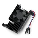 All-In-One - cooling fan with heatsink - aluminum - with PWM control - for Raspberry Pi 4B - Waveshare 22913