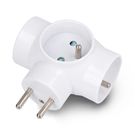 Electrical splitter - 3 grounded sockets - white - DPM P901W
