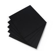 Matte black poured plexiglas - 3mm - 200x200mm - 5szt.