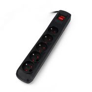 Power strip with protection Arcon R5 black - 5 sockets - 3m