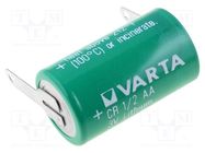 Battery: lithium; 1/2AA,1/2R6; 3V; 950mAh; non-rechargeable VARTA MICROBATTERY