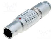 Connector: circular; 1B; plug; male; PIN: 2; soldering; for cable LEMO