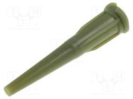 Needle: plastic; 1.25"; Size: 14; straight,conical; 1.6mm 