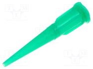 Needle: plastic; 1.25"; Size: 18; straight,conical; 0.84mm 