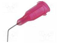 Needle: steel; 0.5"; Size: 25; bent at 45°; 0.25mm; polypropylene FISNAR