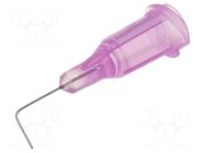 Needle: steel; 0.5"; Size: 30; bent at 90°; 0.15mm; polypropylene FISNAR