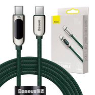 Cable USB-C to USB-C Baseus Display, 100W, 2m (green), Baseus