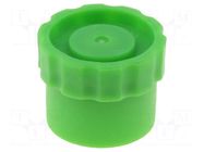 Plug; 30/55ml; green; for syringes; silicone free; polypropylene FISNAR