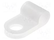 Fixing clamp; Cable P-clips; ØBundle : 5.6mm; polyamide; natural FIX&FASTEN