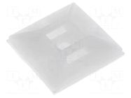 Holder; screw,self-adhesive; polyamide; UL94V-2; natural; C: 6.2mm FIX&FASTEN