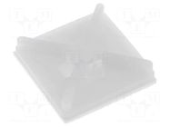 Holder; screw,self-adhesive; polyamide; UL94V-2; natural; B: 4mm FIX&FASTEN